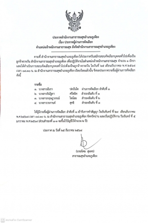 ประกาศผลการสอบคัดเลือก
